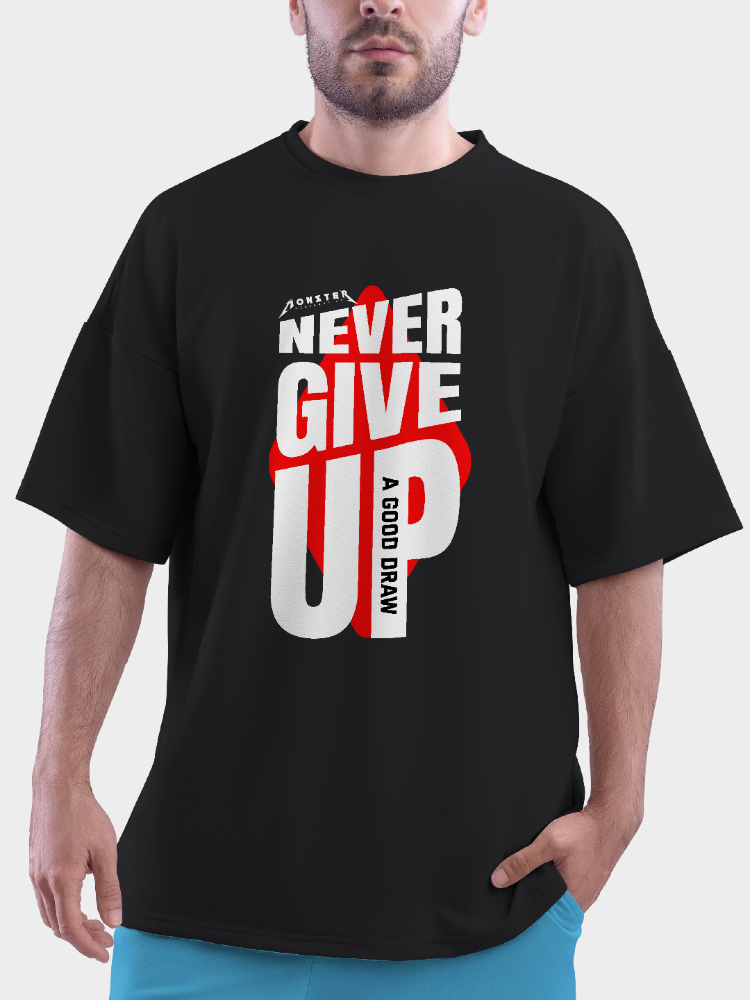 Strong Hand Poker Unisex Oversized Tee