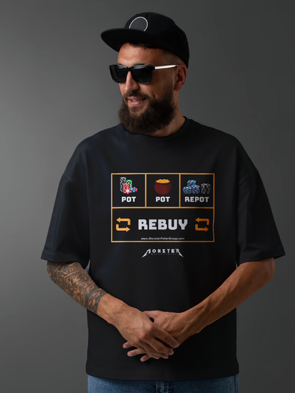 Pot Pot Repot Unisex Oversized Poker T-Shirt