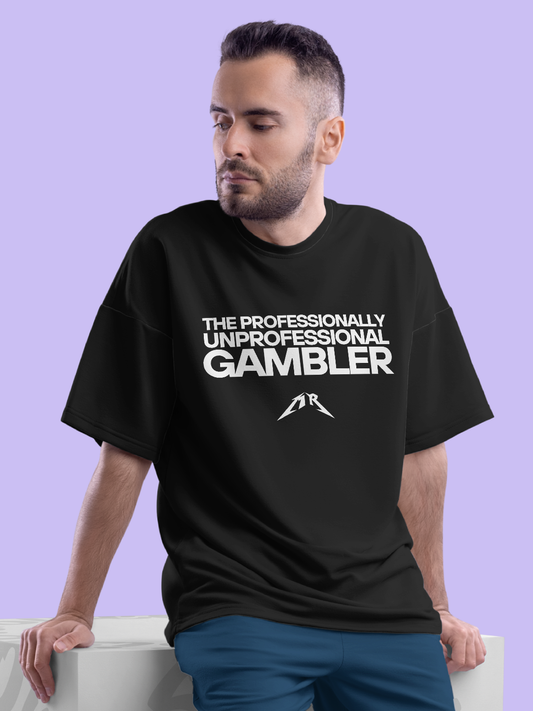 Unprofessional Gambler Oversized Poker T-Shirt