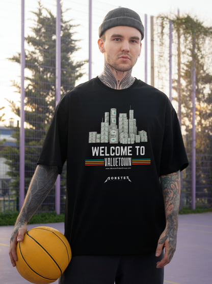 Welcome to Valuetown Unisex Oversized Poker Tee